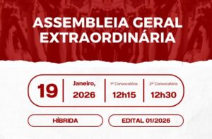 Assembleia Geral em 19/01/2026 – Edital 01/2026